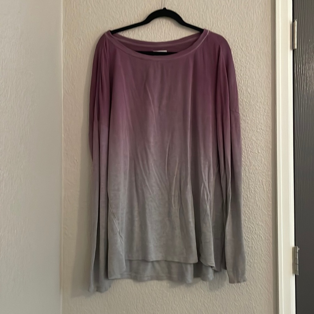 Lou & Grey LOFT Ombré Sweatshirt Tunic Size XL